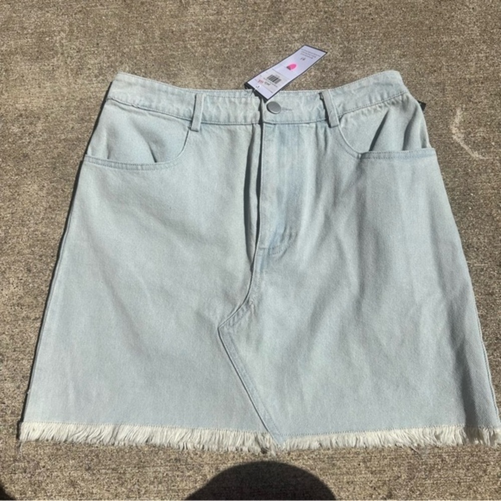Le Lis Light Blue Denim Skirt PM5